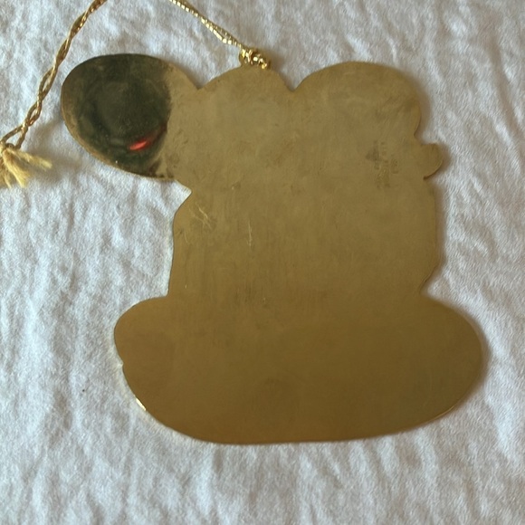 G. Duchin: Vintage 1989 USA Metal Enamel Ornament Mouse- Merry Christmas Grandma - Picture 2 of 12